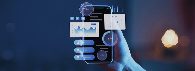Mobile screen displaying a basic app interface with buttons for adding new modules and expanding features