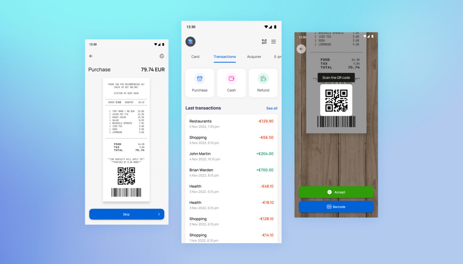 Refactoring and enhancing Android-based app for POS terminal.