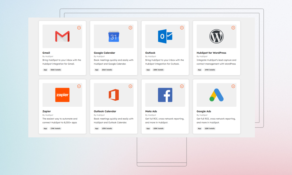 Nom de l'interface de la place de marché d'applications de HubSpot : app-marketplace