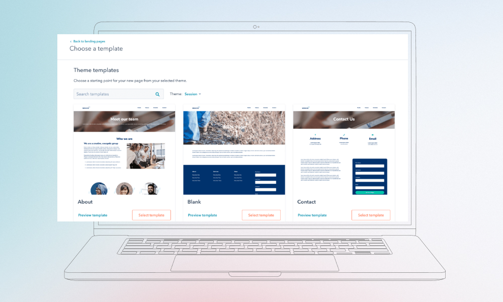 L'interface Content Hub de HubSpot
