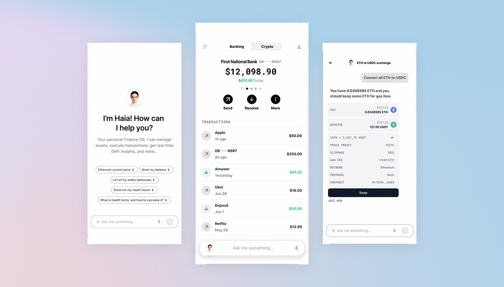 Haia: finance AI assistant.