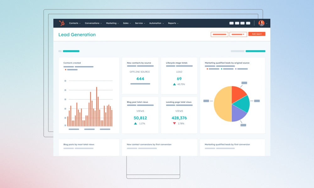 L'interface Marketing Hub de HubSpot