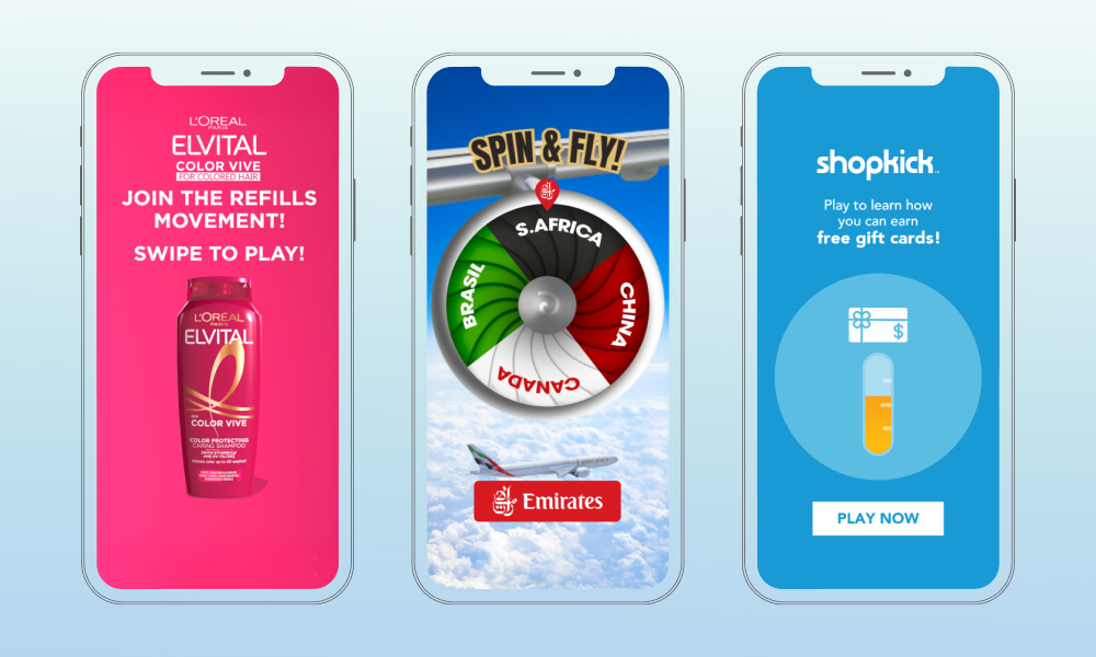 Eksempler på interaktive spillbare annonser