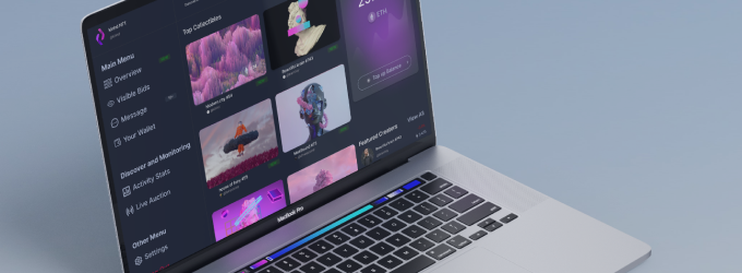 Front-end developers review NFT collection filters and live auction components in staging environment