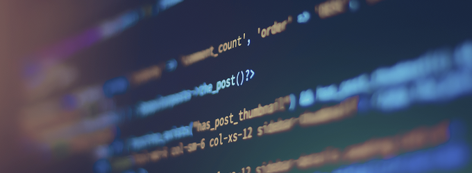 Close-up of source code for backend logic in a modern software project