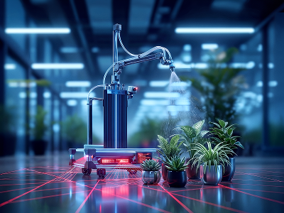 Smart robotics system combining mobility and precision watering for automated facility care