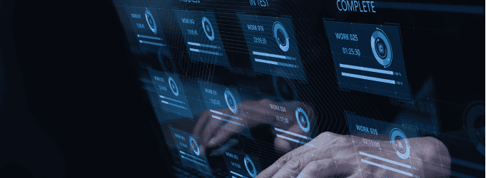 Reviewing detailed performance metrics and project statuses on a real-time dashboard