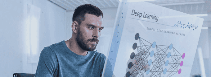 AI engineer optimizing deep learning algorithms on a neural network development dashboard