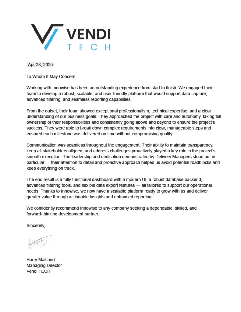 Letter of recommendation, Page 1