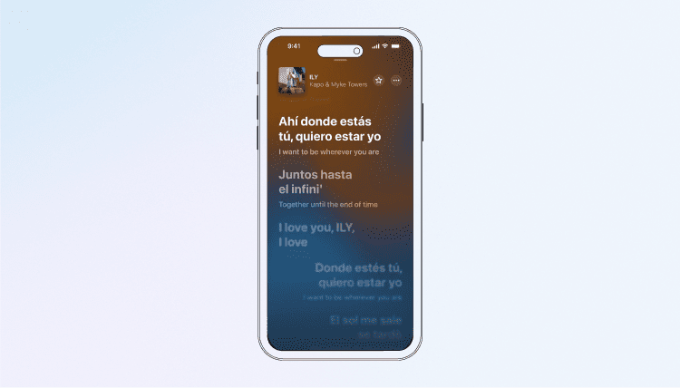 Apple Music Lyrics Translation and Pronunciation features.