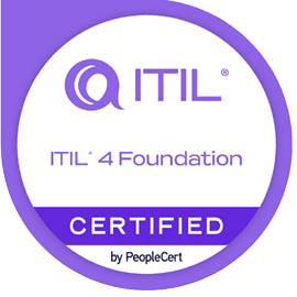ITIL Foundation Certificate in IT Service Management.