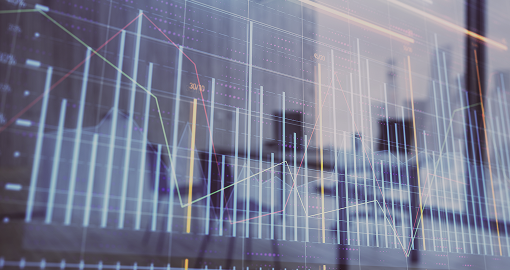 AI-driven finance dashboard overlays urban skyline, highlighting real-time analytics for smarter investments.