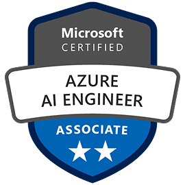 Microsoft Certified: Azure AI Engineer Associate.