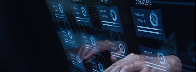 Reviewing detailed performance metrics and project statuses on a real-time dashboard.