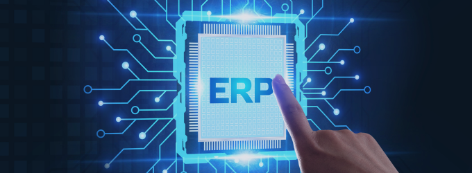 DevOps engineers deploy ERP microservices, activating core modules via a digital control panel.
