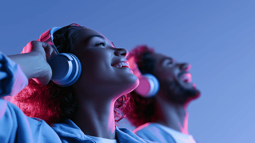 Social music streaming app with shared playlists, reactions, and collaborative listening.