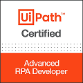 UiPath Advanced RPA Developer logo.